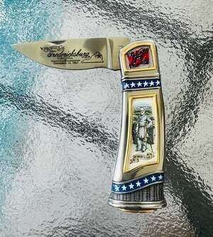 Vintage Franklin Mint Robert E. Lee Battle of Fredericksburg Collector Knife